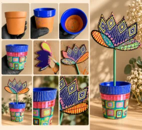 Cache-pot graphique